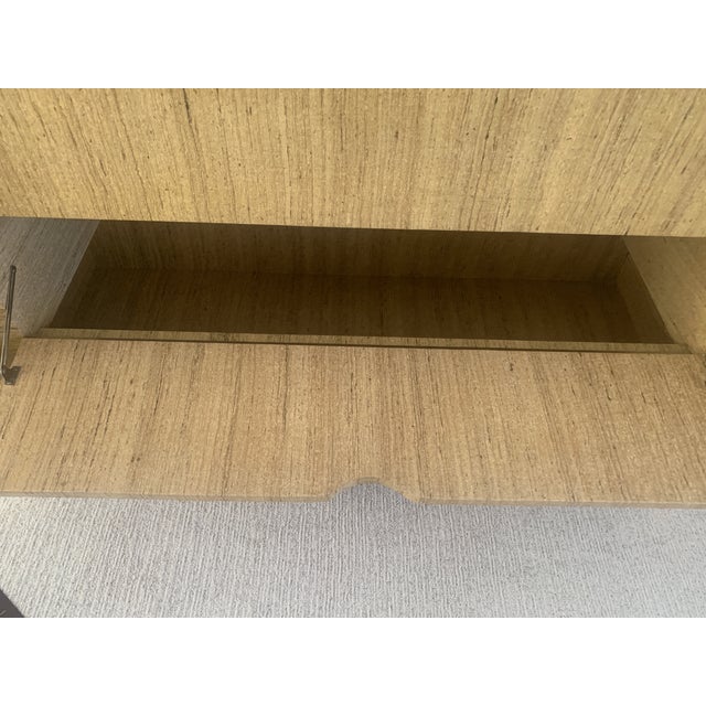 Sand 1970s Custom Built Large Raffia Armoire For Sale - Image 8 of 10