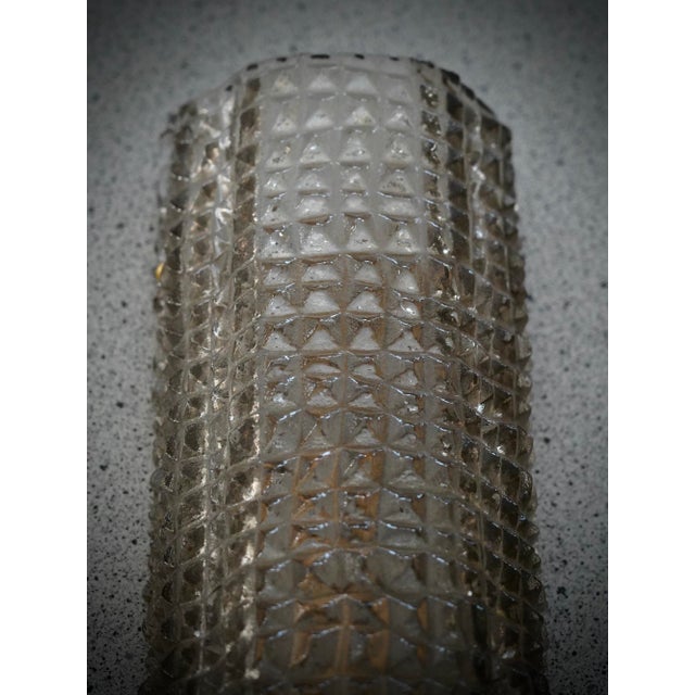 Metal Art Deco Style Golden and Smoky Murano Glass Color and Brass Wall Sconce, 2000s For Sale - Image 7 of 10