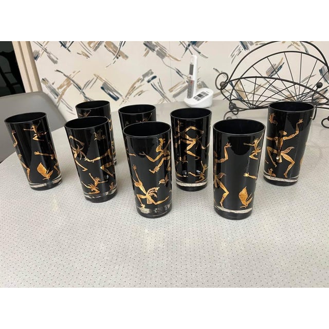 1950s 1950s Mid-Century Modern Federal Glasses Josephine Baker - Set of 8 For Sale - Image 5 of 5