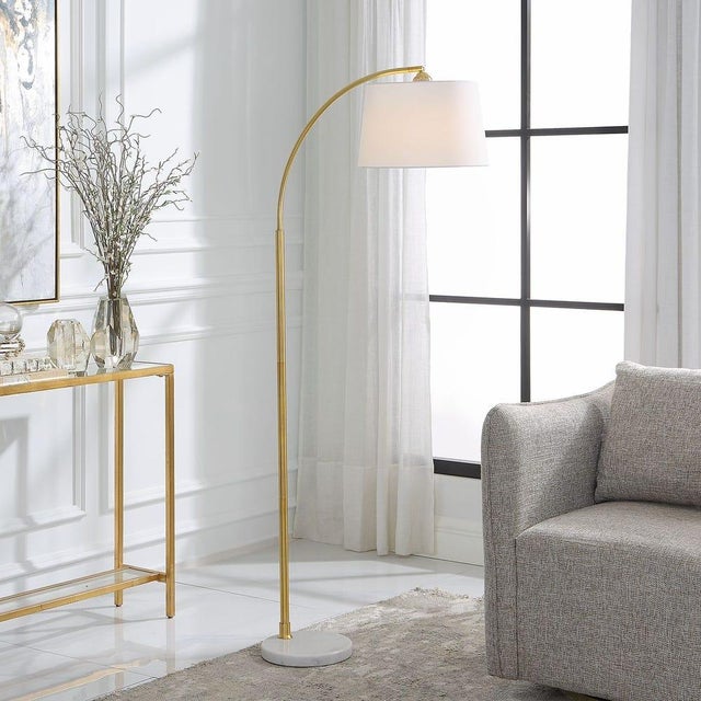 Contemporary Curved Floor Lamp For Sale - Image 3 of 8