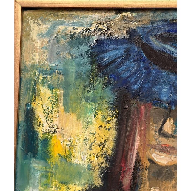 Sven Lundgren, The Woman with the Wine Bottle, 1950s, Oil Painting on Canvas, Framed For Sale - Image 13 of 16