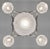 Degue French Art Deco Chandelier 1930s - 5 Geometric Frosted Glass Shades For Sale - Image 6 of 11