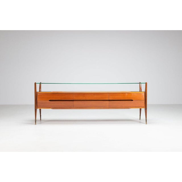 Italian Walnut Sideboard attributed to G. Cecchini and C. Cantu, Italy, 1950 For Sale - Image 3 of 18