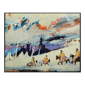 Earl Biss "High Mountain Campground" Serigraph on Paper Hand Signed Unfrramed