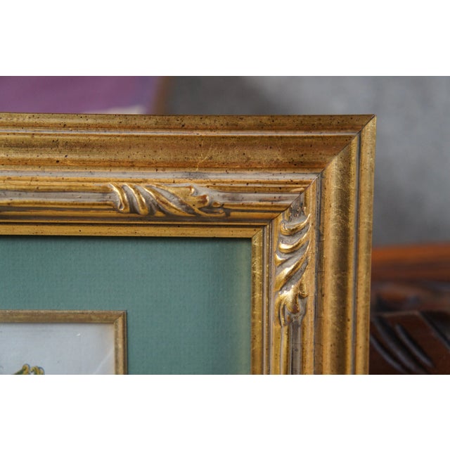 3 Framed Armorial Engravings Figural Coat of Arms Family Crest Heraldic Prints For Sale - Image 12 of 12