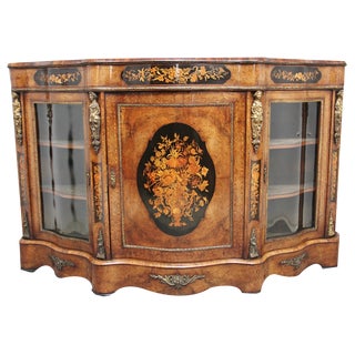 19th Century Burr Walnut Credenza, 1860s For Sale