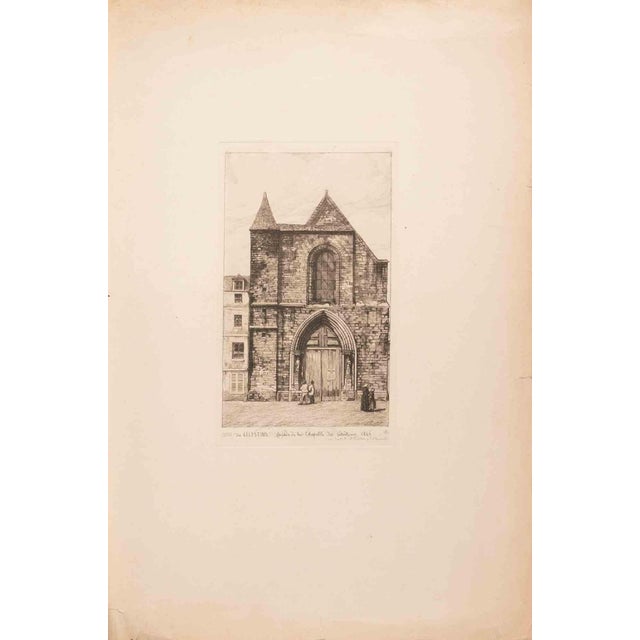 Adolphe Martial-Potémont, Vue des Célestins, Etching, 1864 For Sale