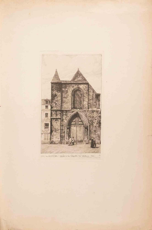 Adolphe Martial-Potémont, Vue des Célestins, Etching, 1864