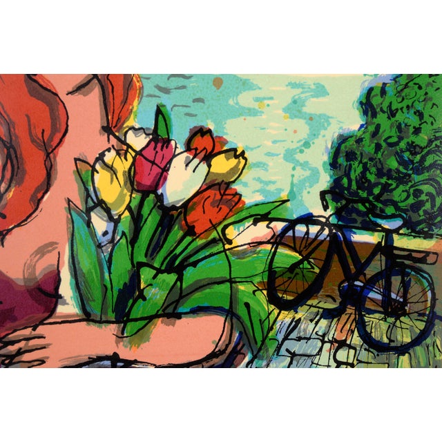 1990s "By the Canal" Limited Edition Lithograph on Archival Paper by Michael Leu For Sale - Image 5 of 9