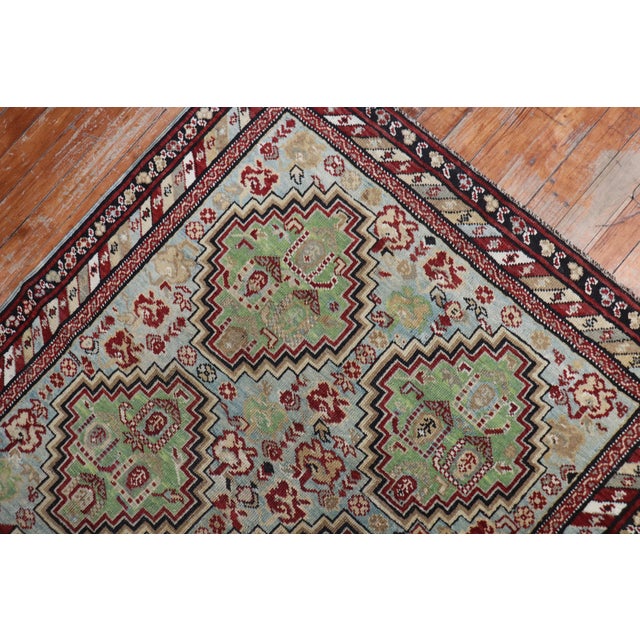 Antique Caucasian Baku Khila Rug, Late 19th Century - 3'4" x 4'3" For Sale - Image 4 of 6