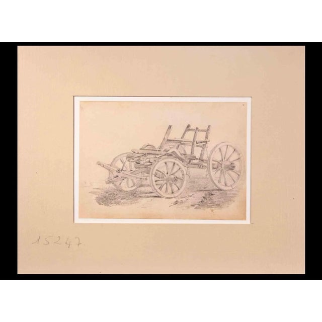 Carriage is an Original Pencil Drawing realized by Alexandre Bida (1823-1895). Good conditions. No signature. F. Alexandre...