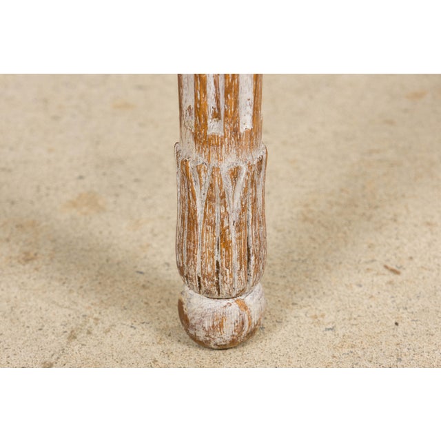 Antique French Louis XVI Style Painted Side Chairs W/ Red Velvet Damask – A Pair For Sale - Image 10 of 18