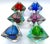 Mod Colorful Hexagonal Nesting Murano Ashtrays Attributed Flavio Poli- Seguso 6 Pieces For Sale In West Palm - Image 6 of 6