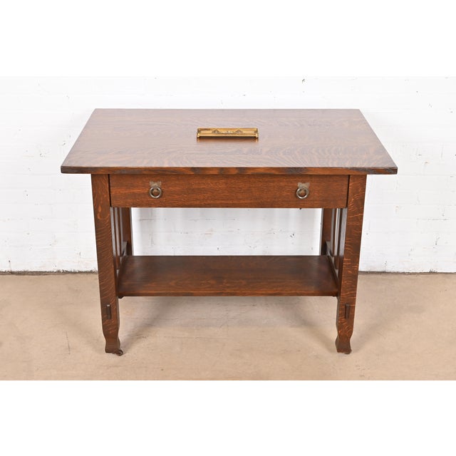 Tiffany Studios New York Bronze Doré and Abalone Pen Tray For Sale - Image 11 of 12