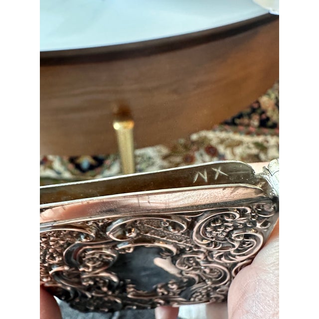 Antique 1909 Edwardian Sterling Silver Stag Calling Card Case by Crisford & Norris For Sale In Washington DC - Image 6 of 16