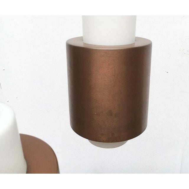 Mid-Century Modern German Space Age Triple Cascade Copper and Glass Pendant Lamp from Staff, 1960s For Sale - Image 15 of 18