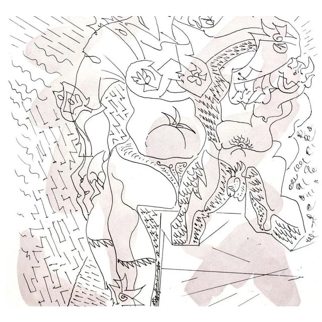 Faune et Femme au Armure - Original Etching by André Masson - 1966 1966 For Sale - Image 3 of 5