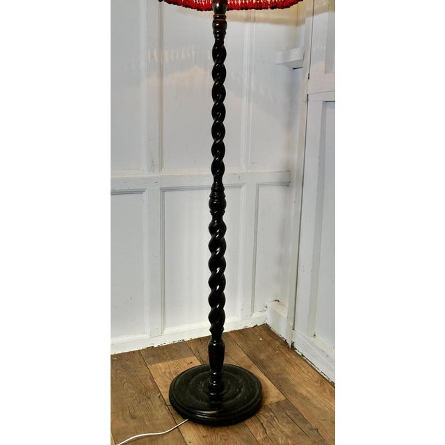 Barley Twist Floor Standing Lamp, 1920s For Sale - Image 3 of 8