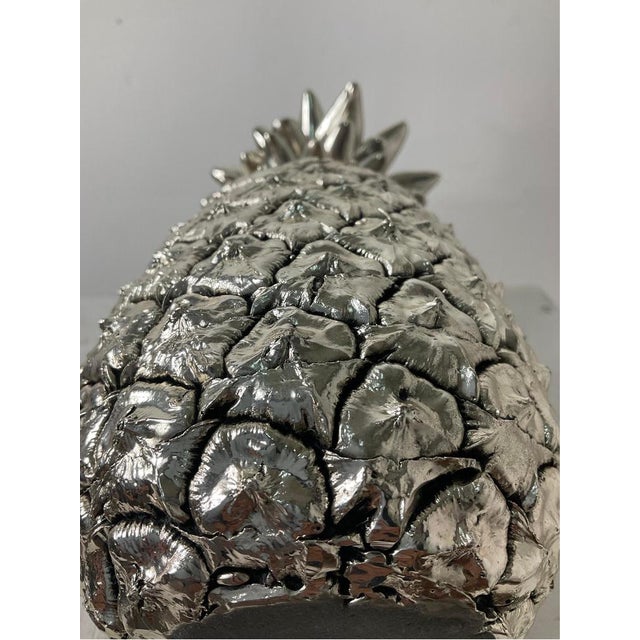 Large Italian Silver Laminated Pineapple, 1970s For Sale - Image 11 of 14
