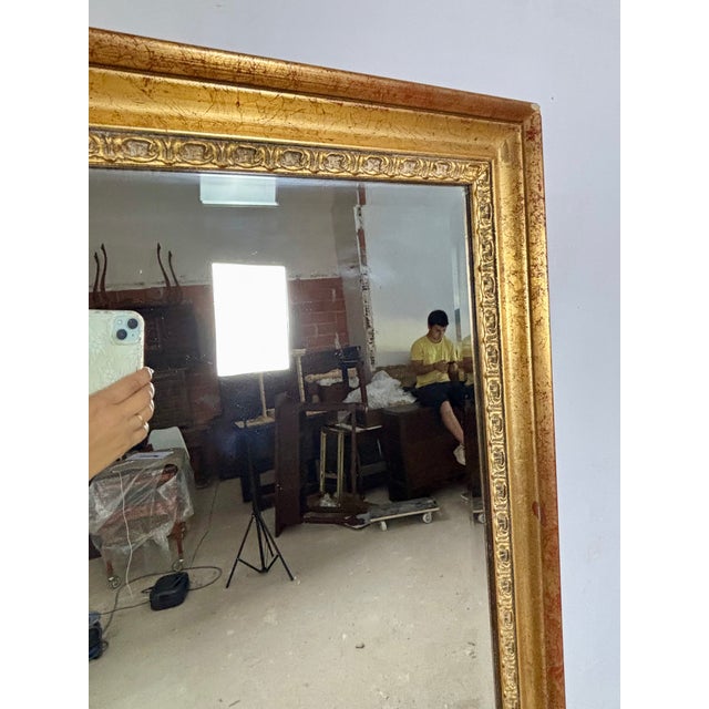 Large Spanish Giltwood Wall Mirror, 1950 For Sale - Image 11 of 15