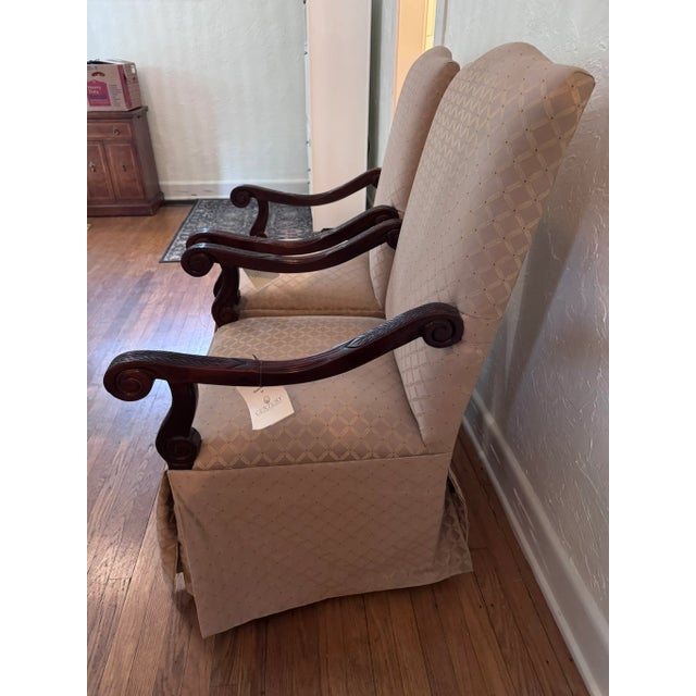 Traditional Mahogany-Arm Head Dining Chairs For Sale - Image 3 of 6