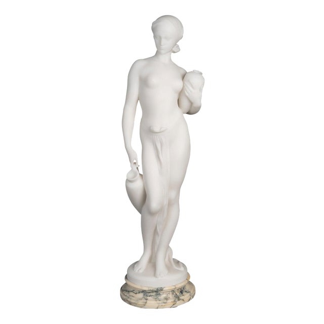 Large Sculpture in White Marble For Sale