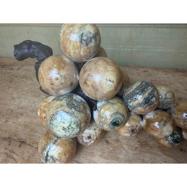 Large Vintage Italian Alabaster Grape Cluster Sculpture For Sale - Image 11 of 11