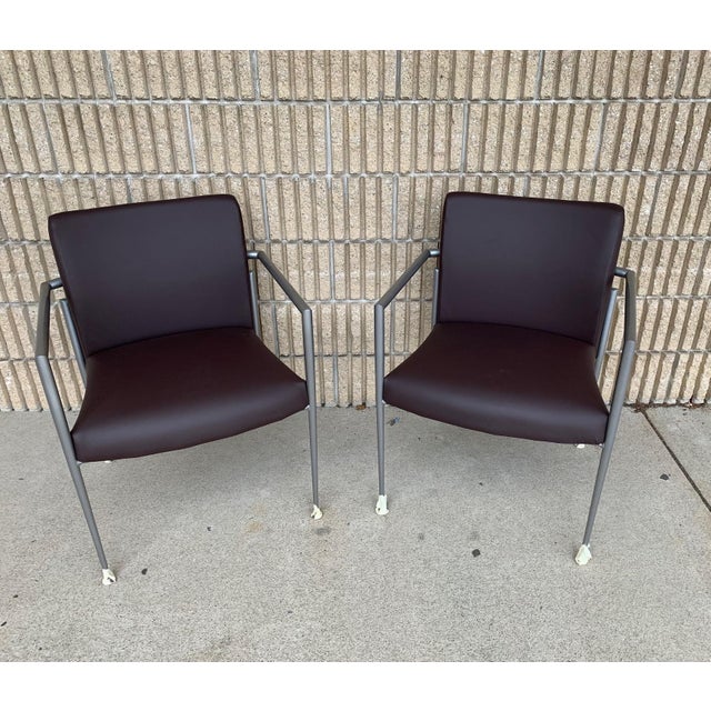 Cortona Guest Staking Chairs Designed by Joe Ricchio for Hbf - a Pair For Sale - Image 9 of 9