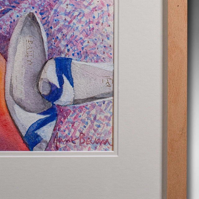 Paint 1990's Vintage Fashion Watercolour For Sale - Image 7 of 8