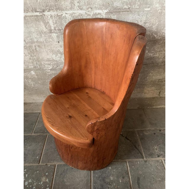 Swedish Pine Log Stump Chair Kubbstol 1970s, 1960s For Sale - Image 6 of 17
