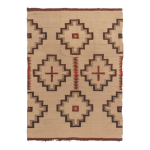 Vintage Navajo Style Rug 4ft 3in X 6ft 2in