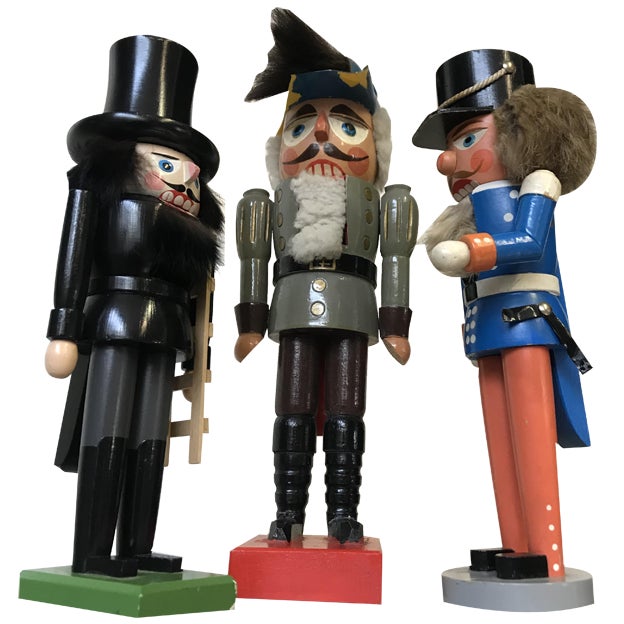 Wooden Nutrackers, 1970s, Set of 3 For Sale