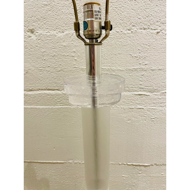 Plastic 1970s Herb Ritts for Astrolite Smashingly Stylish Lucite Floor Lamp For Sale - Image 7 of 12