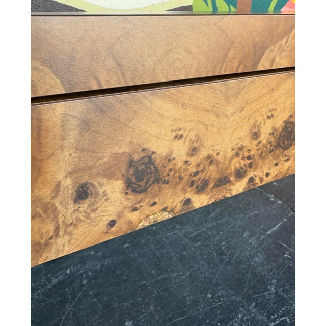 Postmod Faux Burl Console Table For Sale In Tampa - Image 6 of 9