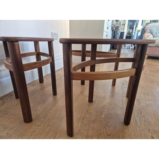 Model 5614 Teak Coffee Table Nest of 3 by Nathan Trinity, 1960s, Set of 4 For Sale - Image 10 of 17