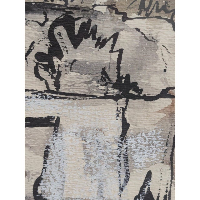 Original Mid Century Modern Abstract Watercolor Painting For Sale - Image 9 of 9