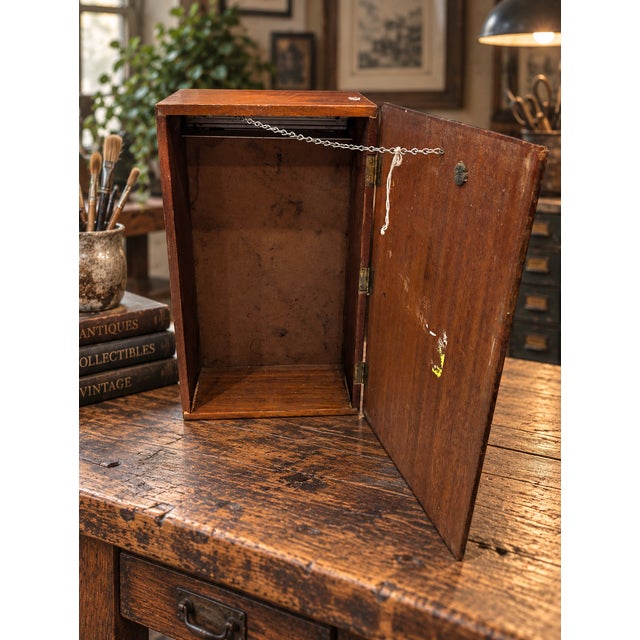 Wood Vintage Stempco Dallas Oversized Wood Storage Clipboard & Industrial Office File Box For Sale - Image 7 of 11