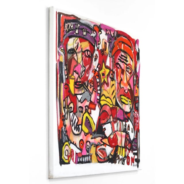 "The Outliers" Contemporary Abstract Figurative Mixed-Media Painting by Jonas Fisch For Sale In Los Angeles - Image 6 of 9