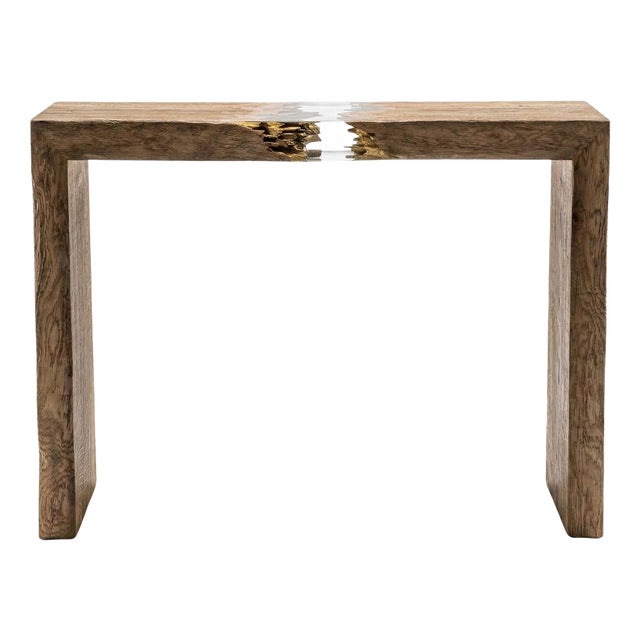 Fracture Bois Déchiré Sculptural Console Table by Meubles Thouret For Sale