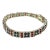 Sterling Silver Rhodium, Ruby, and Sapphire Double Row Tennis Bracelet For Sale