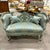 French Style Sky Blue Small Settee For Sale - Image 12 of 12