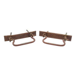 Pair of Victorian 4 In. Brass Bail Drawer Pulls For Sale