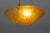 Metal French Art Deco Frosted Amber Colored Pendant Light from ROS, 1930s For Sale - Image 7 of 18