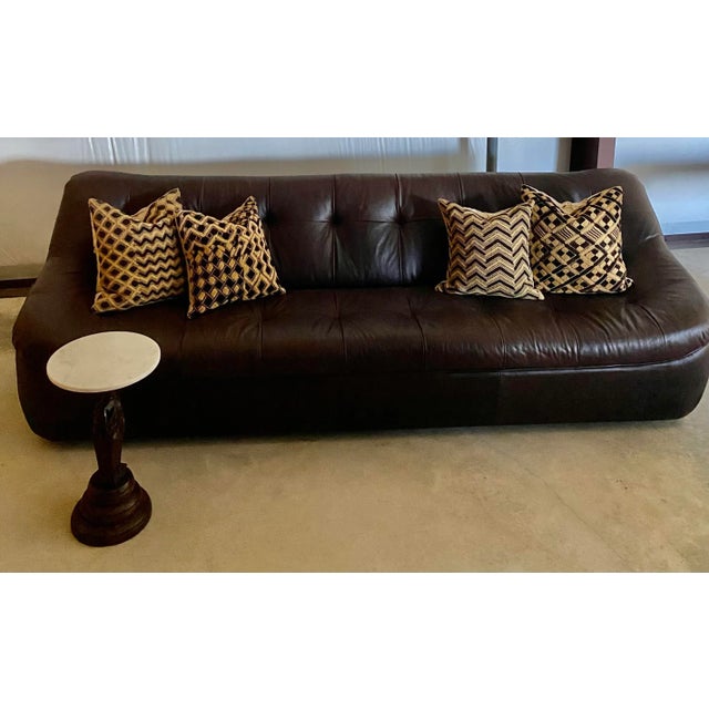 Kuba Shoowa Raffia Grass + Silk Pillows, Set of 2 (Congo) For Sale - Image 4 of 12