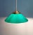 Metal Art Deco Conical Green Opaline Pendant Lights, Set of 2 For Sale - Image 7 of 17