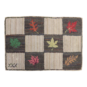 Mid 20th Century American Hooked Floral Rug