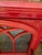 Farmhouse Vintage Red Metal Electric Faux Fireplace Heater For Sale - Image 3 of 8