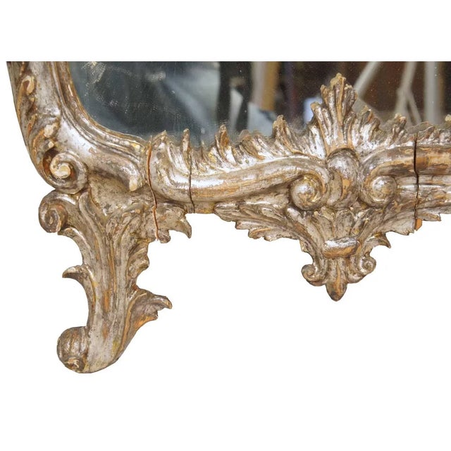 Metal Early Italian Baroque Silver Gilt Pier Mirrors - A Pair For Sale - Image 7 of 10