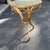 1980s Arteriors Modern Gold Leaf Finished Cinched Waist Side Table For Sale - Image 12 of 12