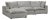 Gray Cali Slate Performance Fabric Modular 4 Piece Sectional For Sale - Image 8 of 8